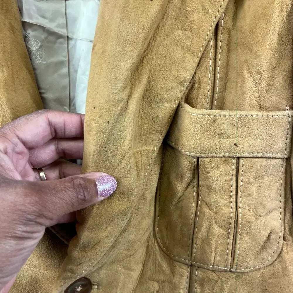 Vintage 1960's Wilson's House of Suede and Leather Blazer Size Men's 36L Western